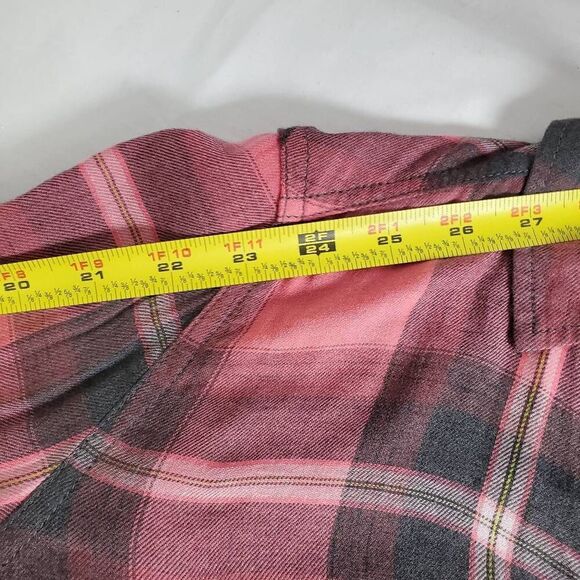 Maurices plaid button down shirt Long sleeves button cuffs roll-tab, S - Picture 8 of 8